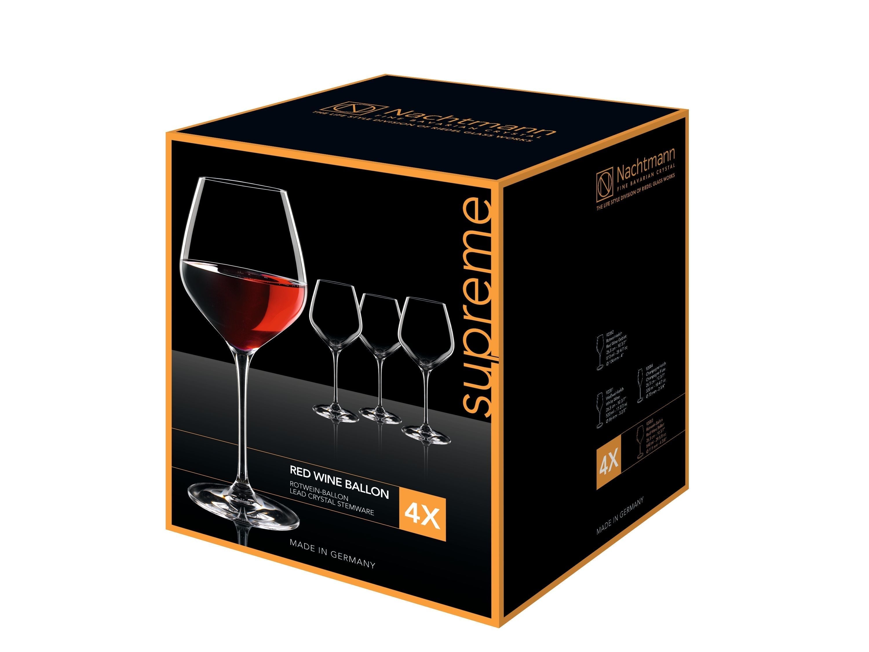 Nachtmann Supreme Burgundsko červené víno sklenice 840 ml, sada 4