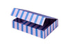 Notem Studio Bille Box Medium, Blue and Lavender Stripe