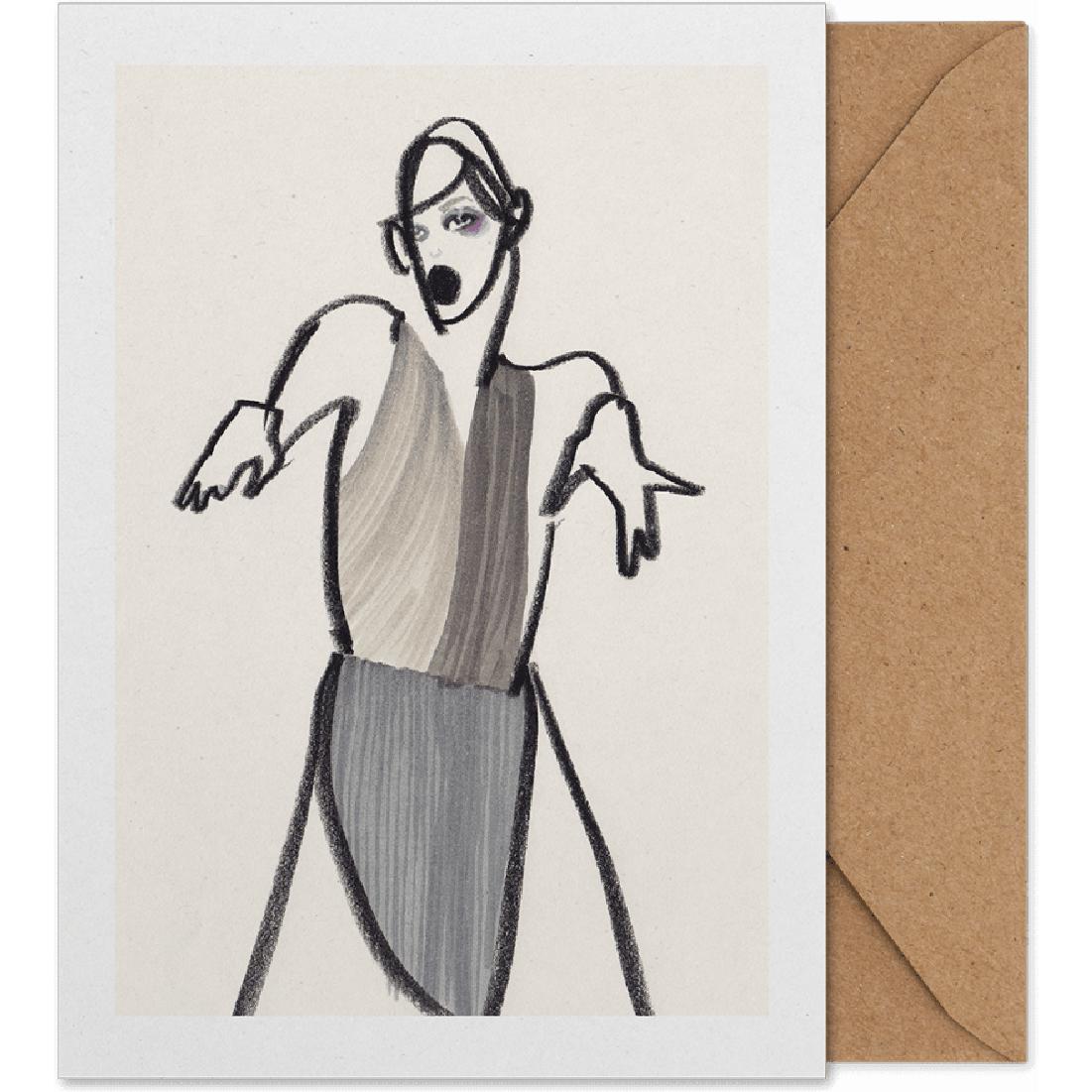 Papírová kolektivní tanečnice 03 Art Card