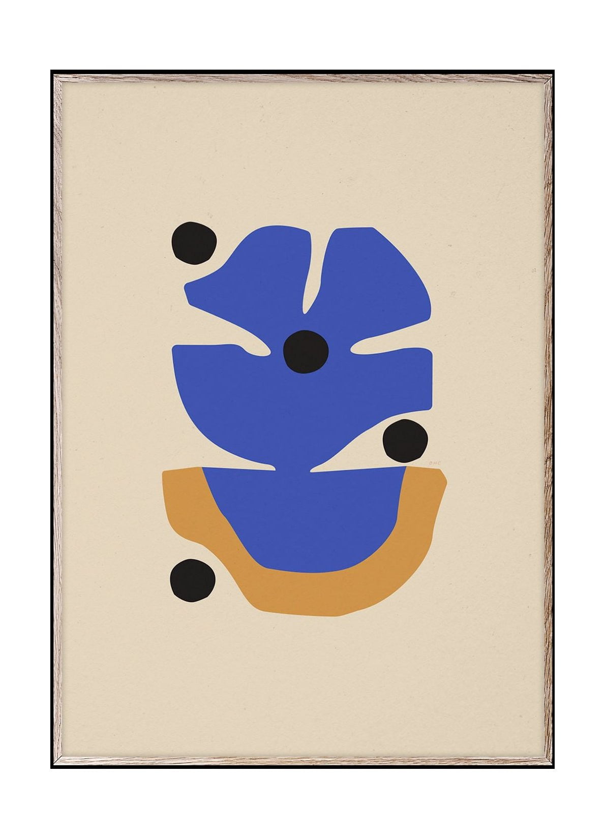 Papírový kolektivní plakát Flor Azul, 30x40 cm
