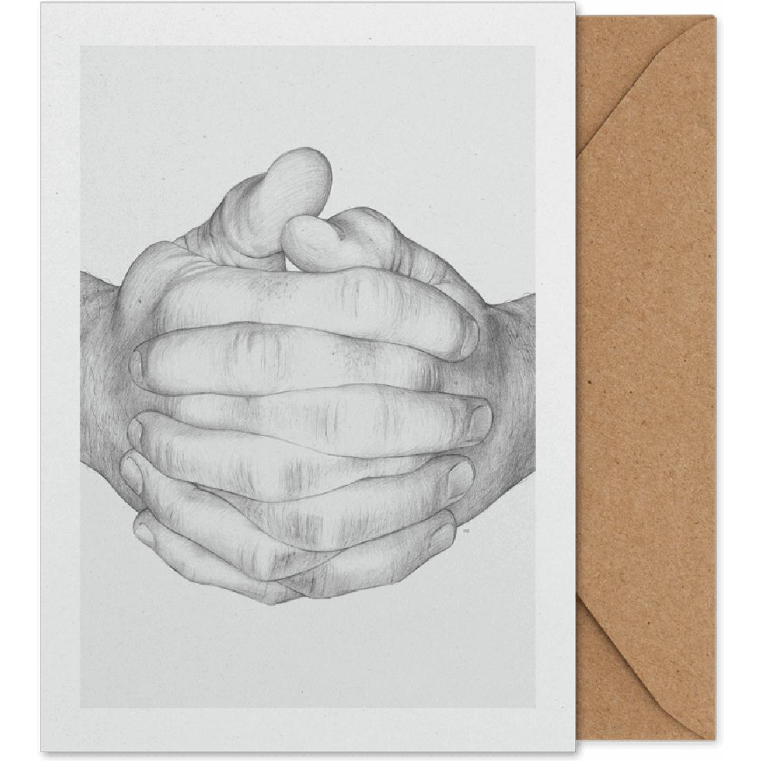Karta umělecké karty s kolektivními rukama papíru