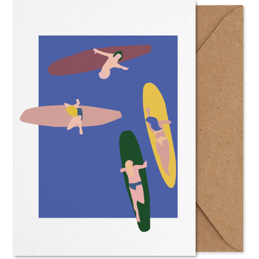 Karta umělecké karty v oblasti kolektivních surfařů papíru