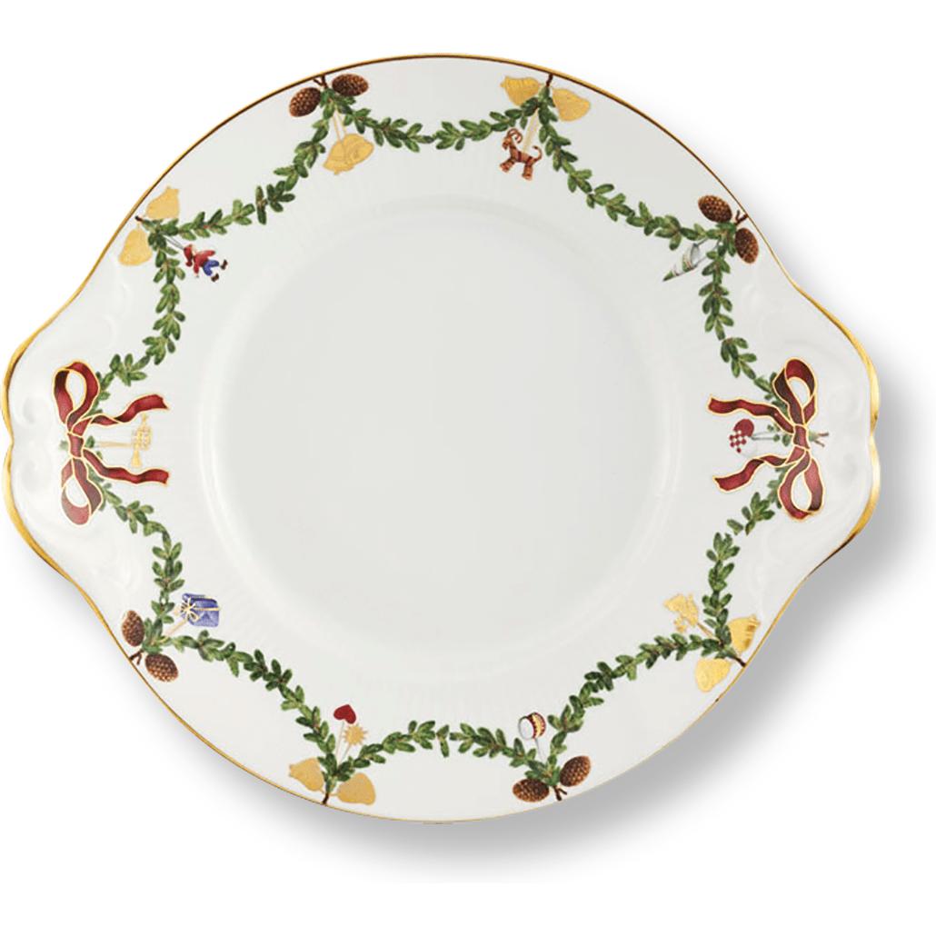 Royal Copenhagen Star Fluted Christmas Platter, 27 cm