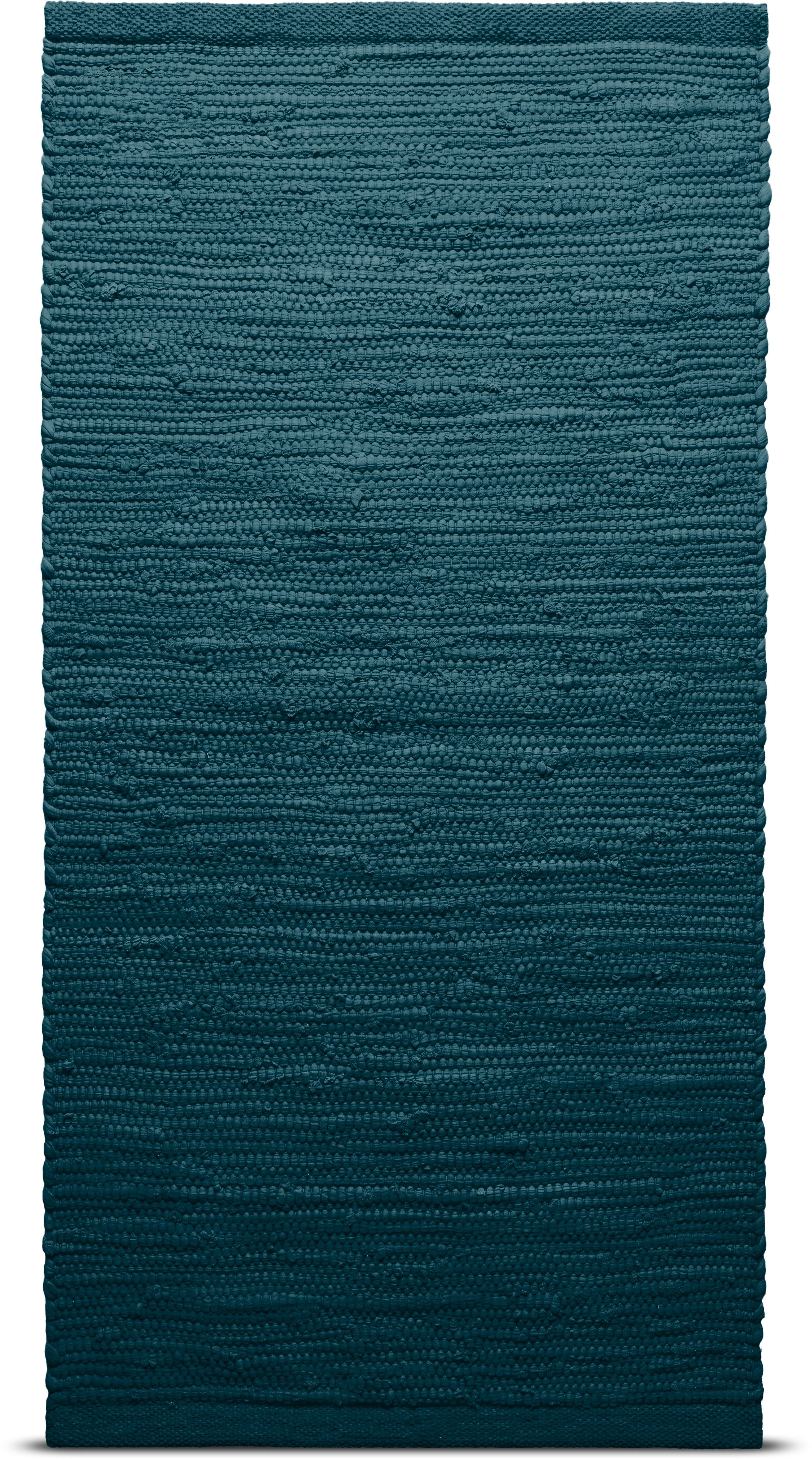 Koberec s pevným bavlněným koberec 75 x 200 cm, petrolej