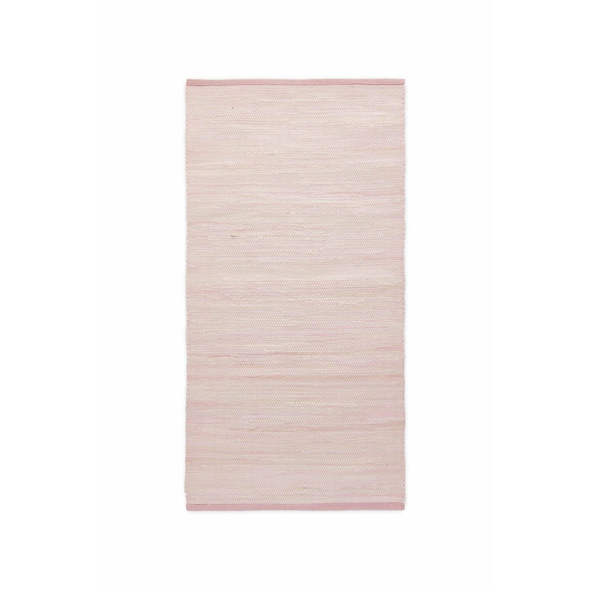 Rug Solid Cotton Rug Misty Rose, 75 X 300 Cm