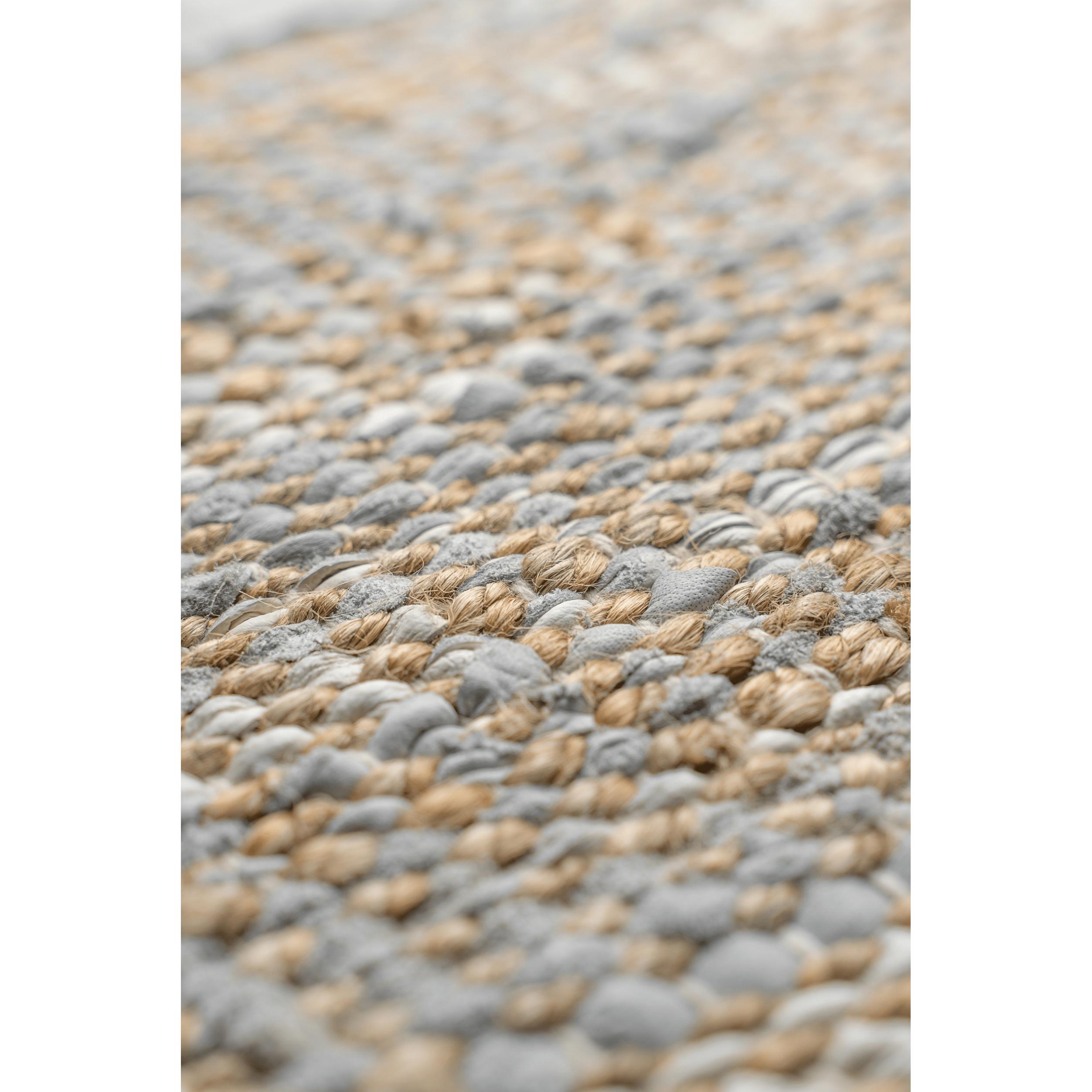Koberec pevná jutová koberec hladká šedá, 75 x 200 cm