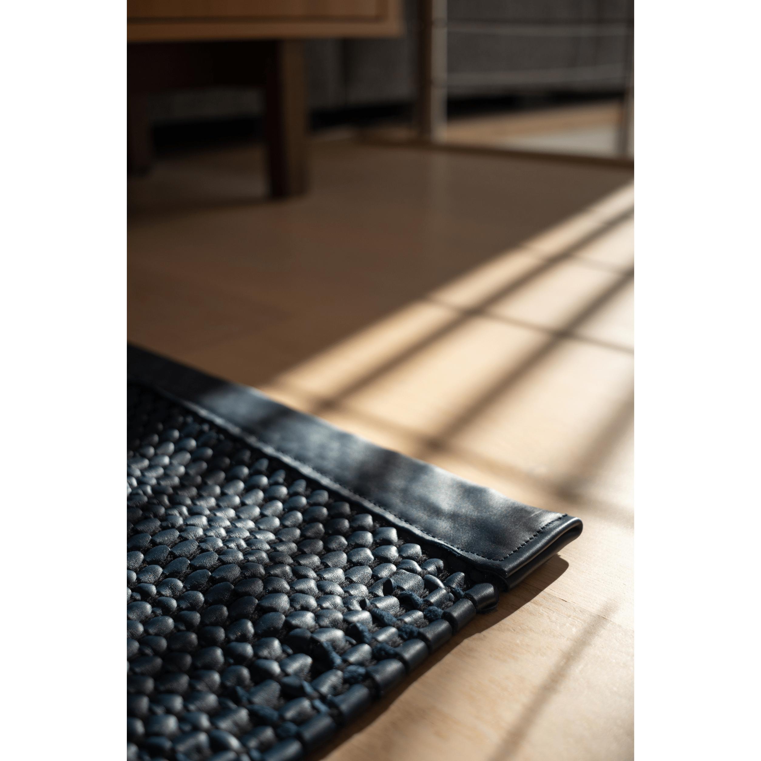Koberec pevná porto koberec rohož černá, 65 x 135 cm