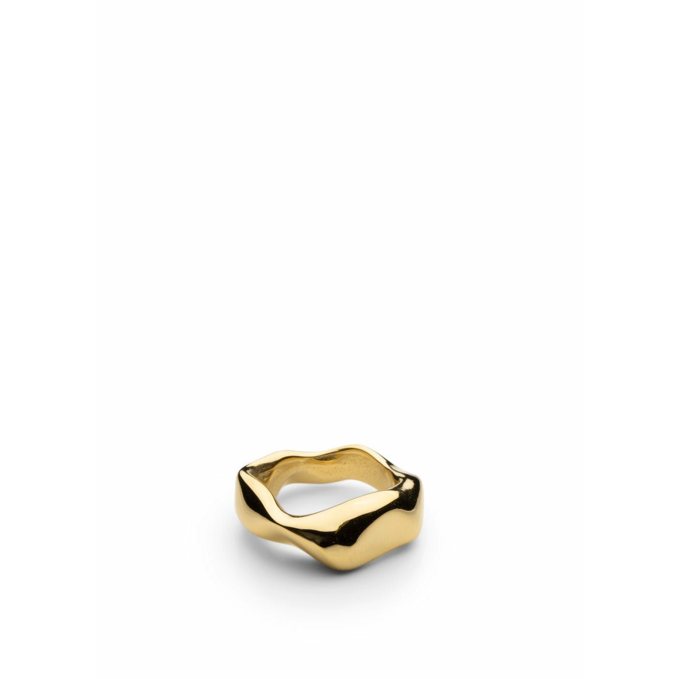 Skultuna Chunky Petit Ring Malé zlaté pokovené, Ø1,6 cm