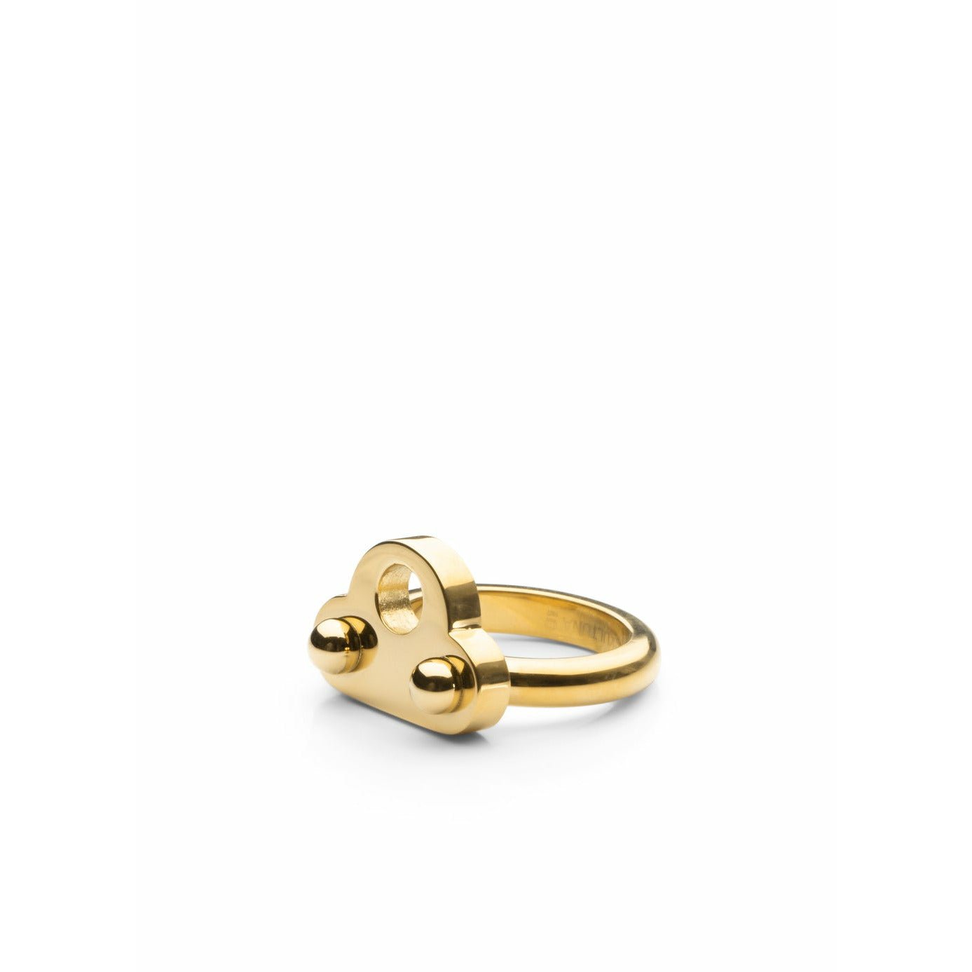 Skultuna Key Signet Ring Medium Gold Plated, ø1,81 Cm