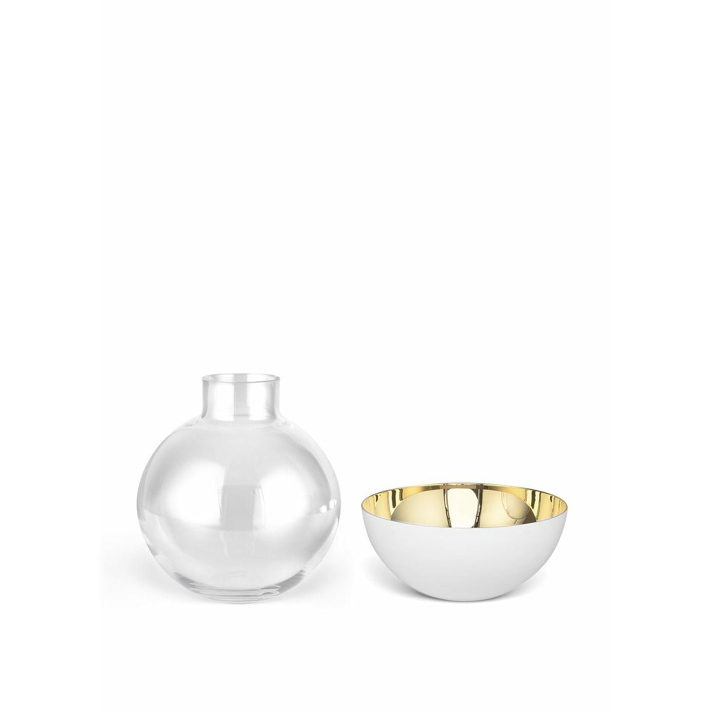 Skultuna pomme váza a svícna malá, bílá