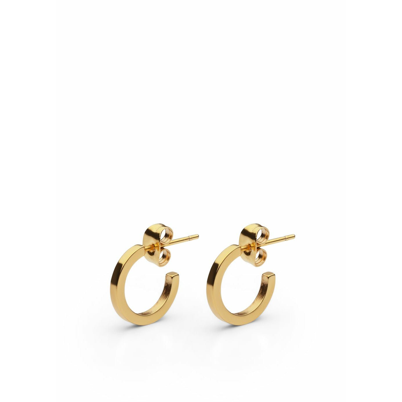 Skultuna Sb Earrings 316 L Steel Gold Plated, ø1,3 Cm