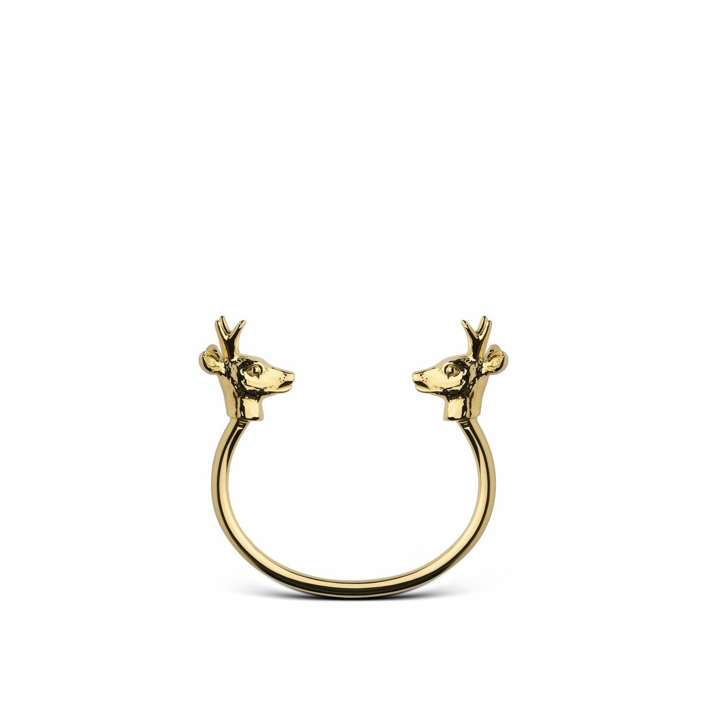 Skultuna Skandál volně žijící deer náramek velký zlatý, Ø18,5 cm