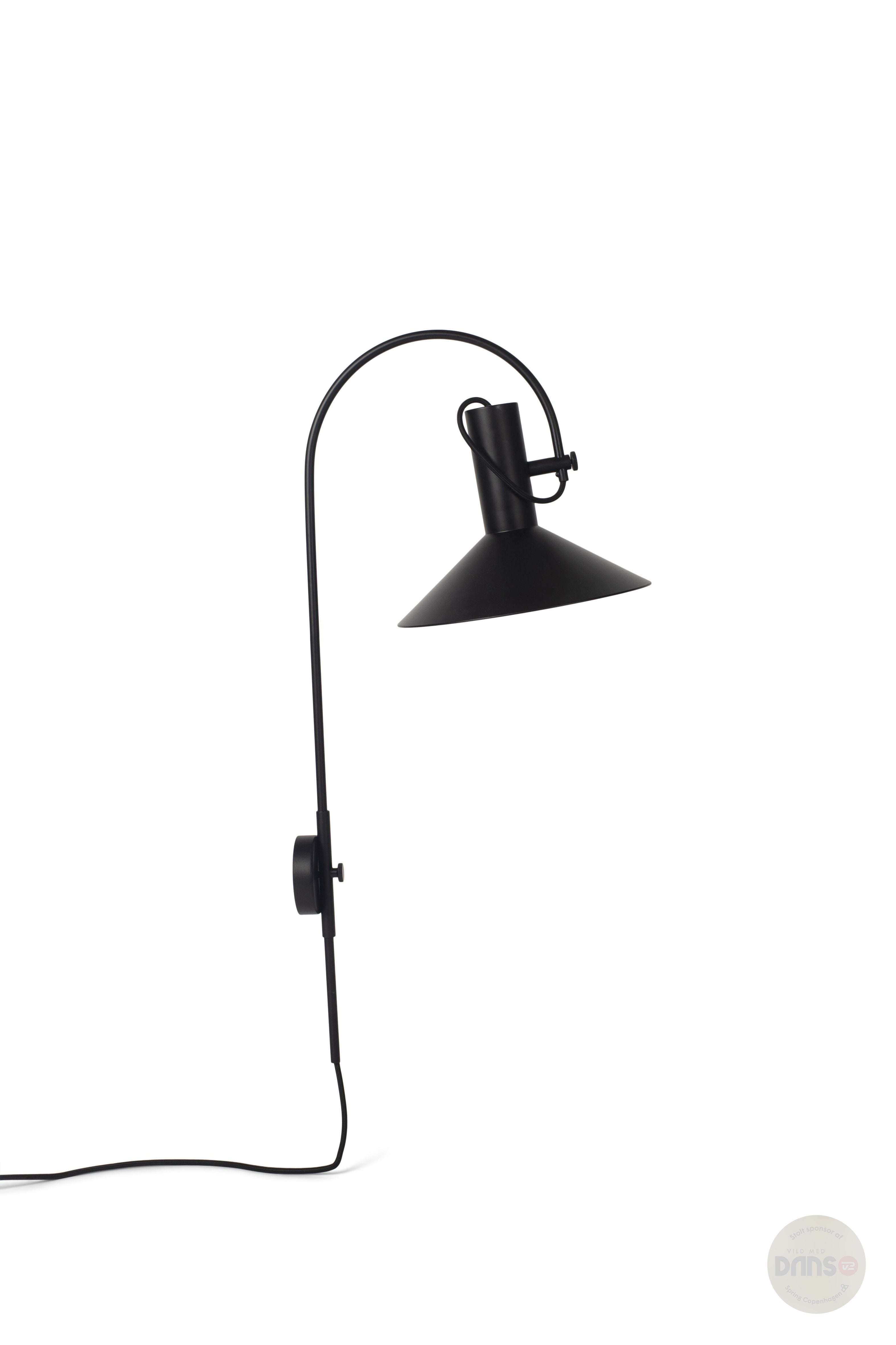 Jarní nástěnná lampa v kodaňce, černá
