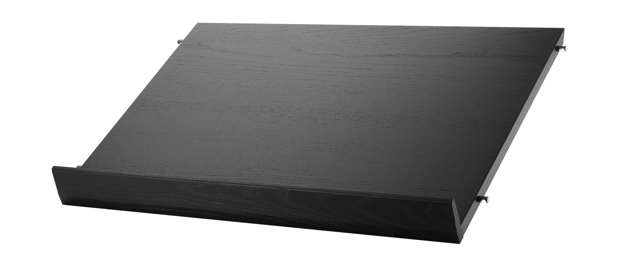 String Furniture String System System Magazine Tray Wood Black Popelk na popel 30x58 cm