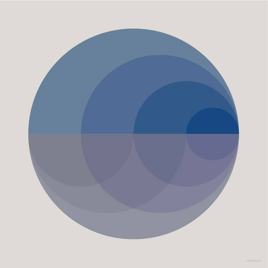 Vissevasse gradientní plakát 40 x40 cm, modrá