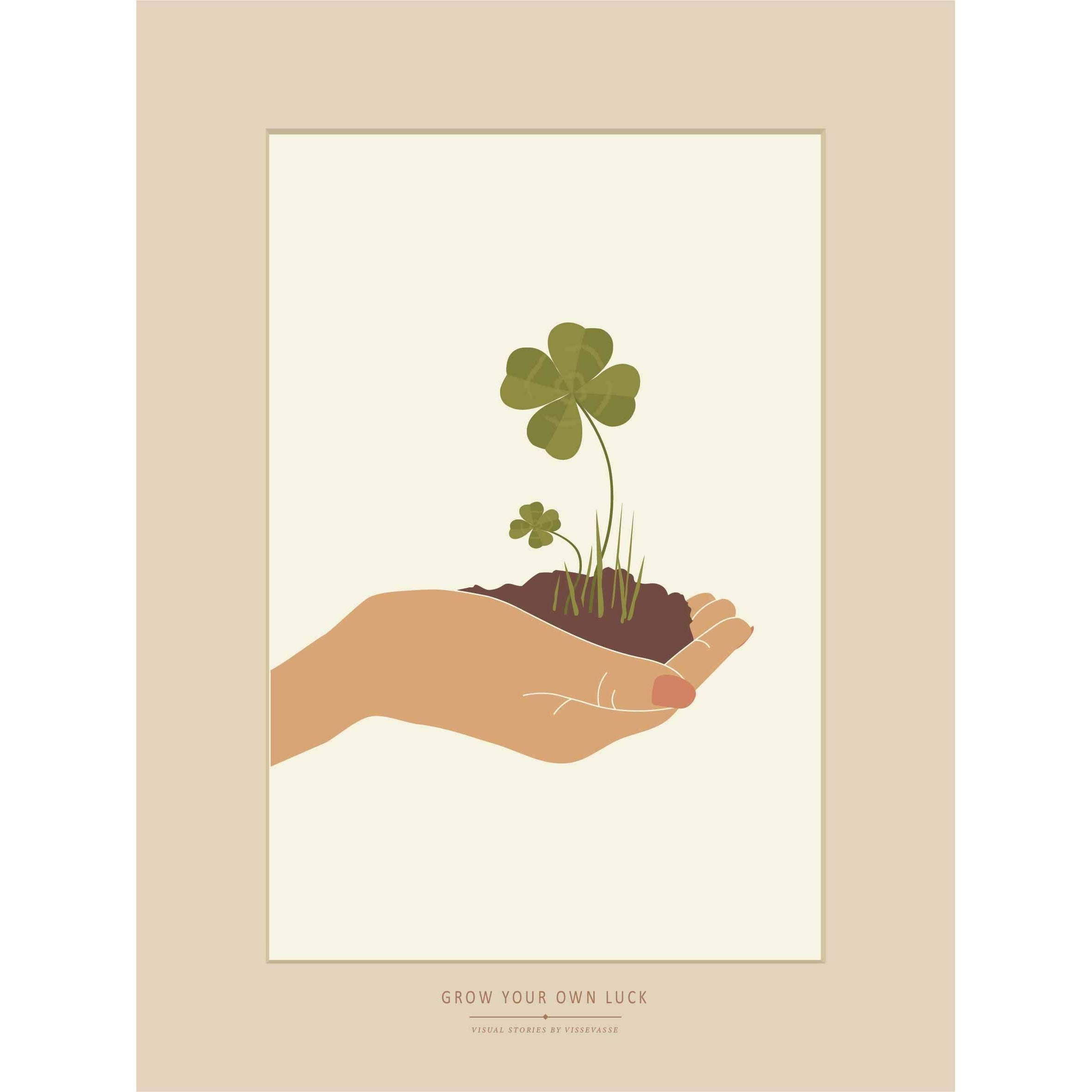 Vissevasse Grow Your Own Luck Poster, 50 X70 Cm