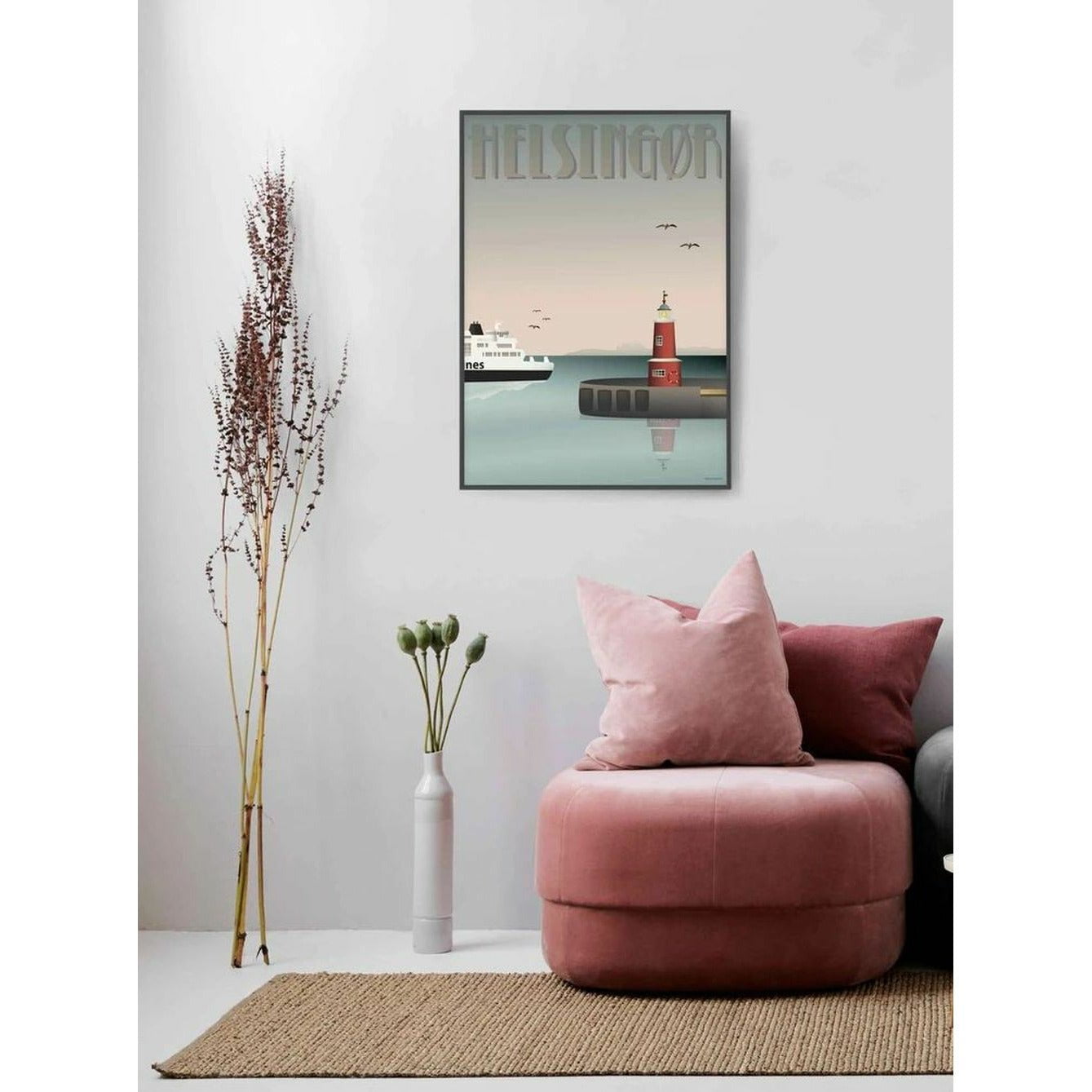 Vissevasse Helsingør Harbour Poster, 30 X40 Cm