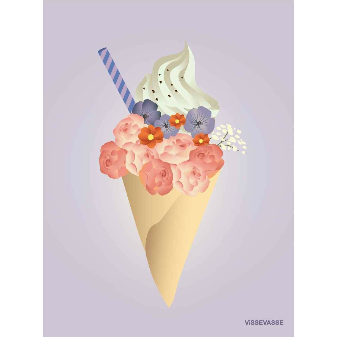 Vissevasse zmrzlinová květinová karta, A7