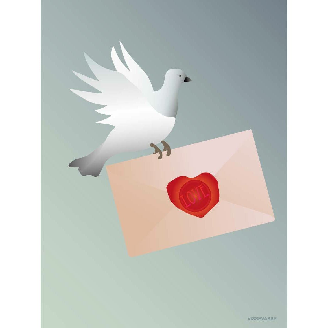 Vissevasse Love Letter Greeting Card, 15 X21 Cm