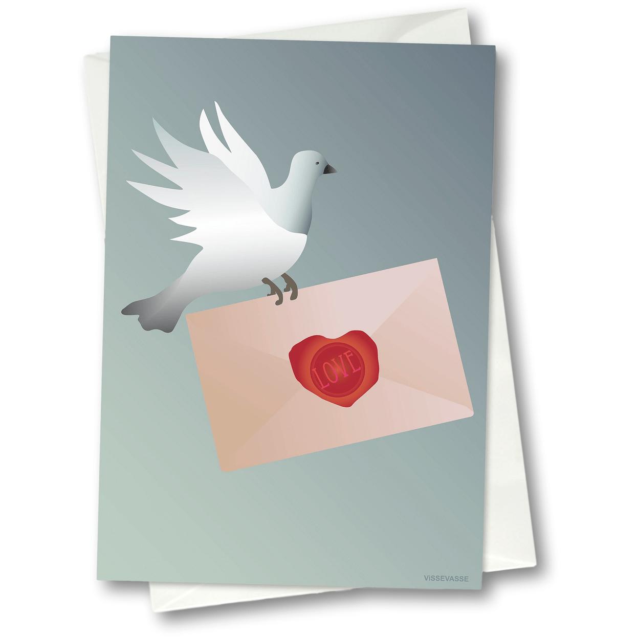 Vissevasse Love Letter Blonging Card, 15 x21 cm