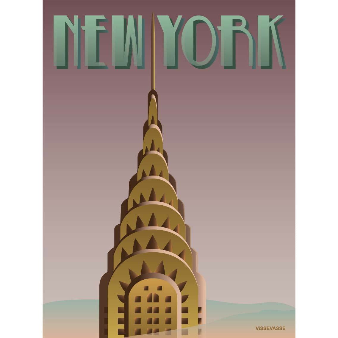 Vissevasse New York Chrysler plakát, 50 x70 cm