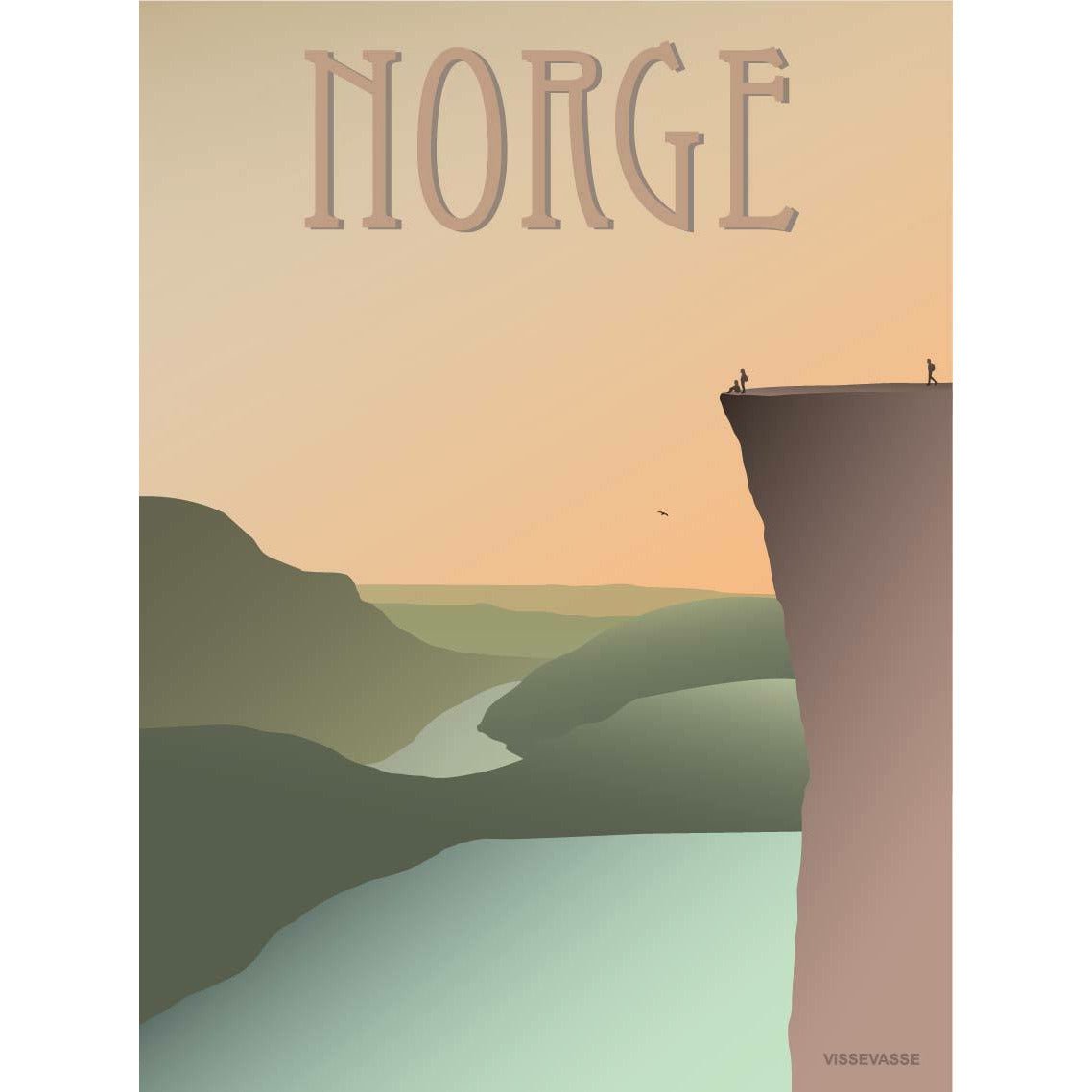 Vissevasse Norway Pulpit Rock Poster, 70 X100 Cm
