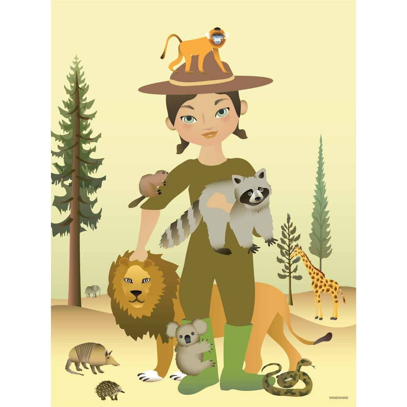 Vissevasse The Zookeeper Poster, 30 X40 Cm