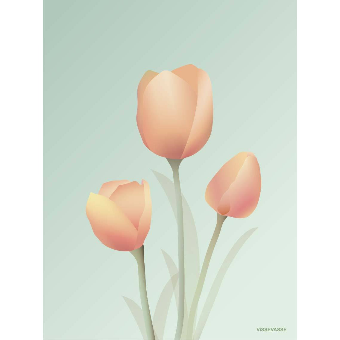 Visisvasse Tulip Blonging Card, máta, 10,5x15cm
