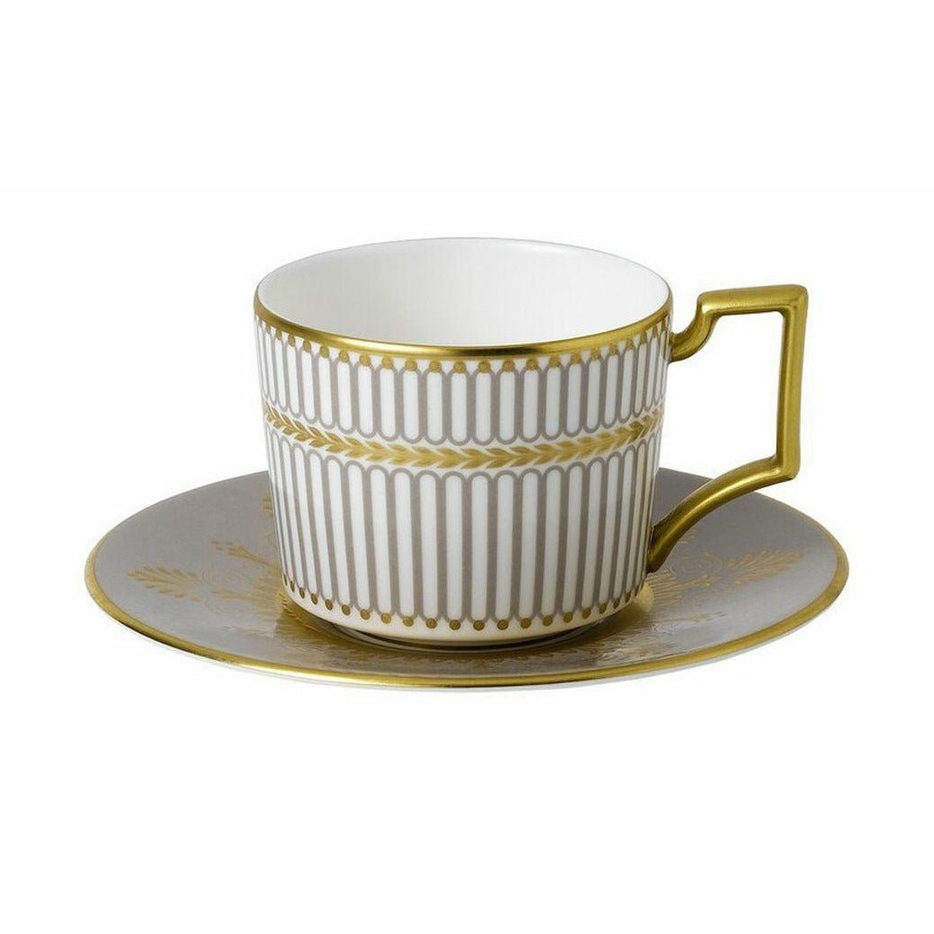 Wedgwood Anthemion Grey Espresso Cup a talíř