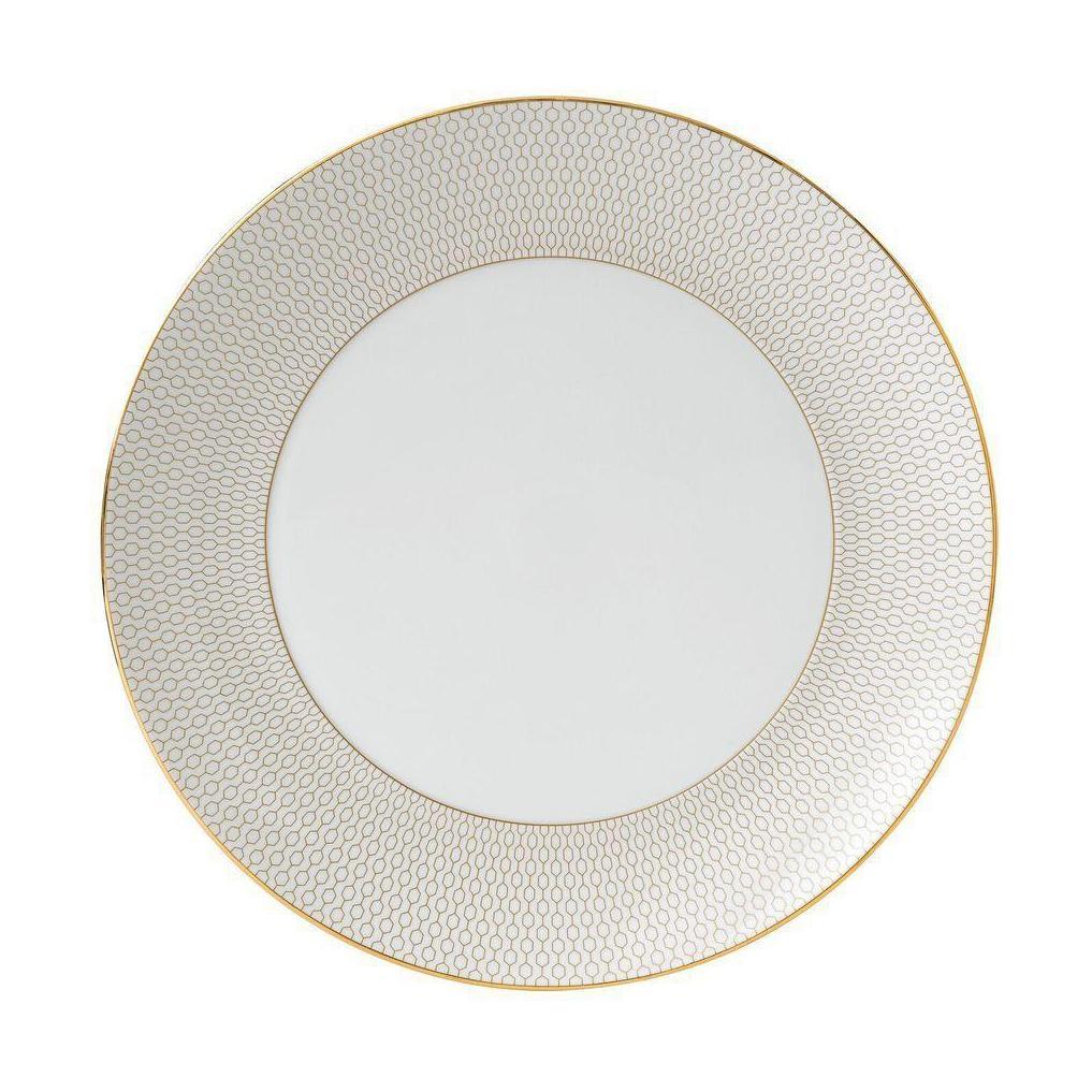 Wedgwood Arris Plate 28 cm, bílá/zlatá
