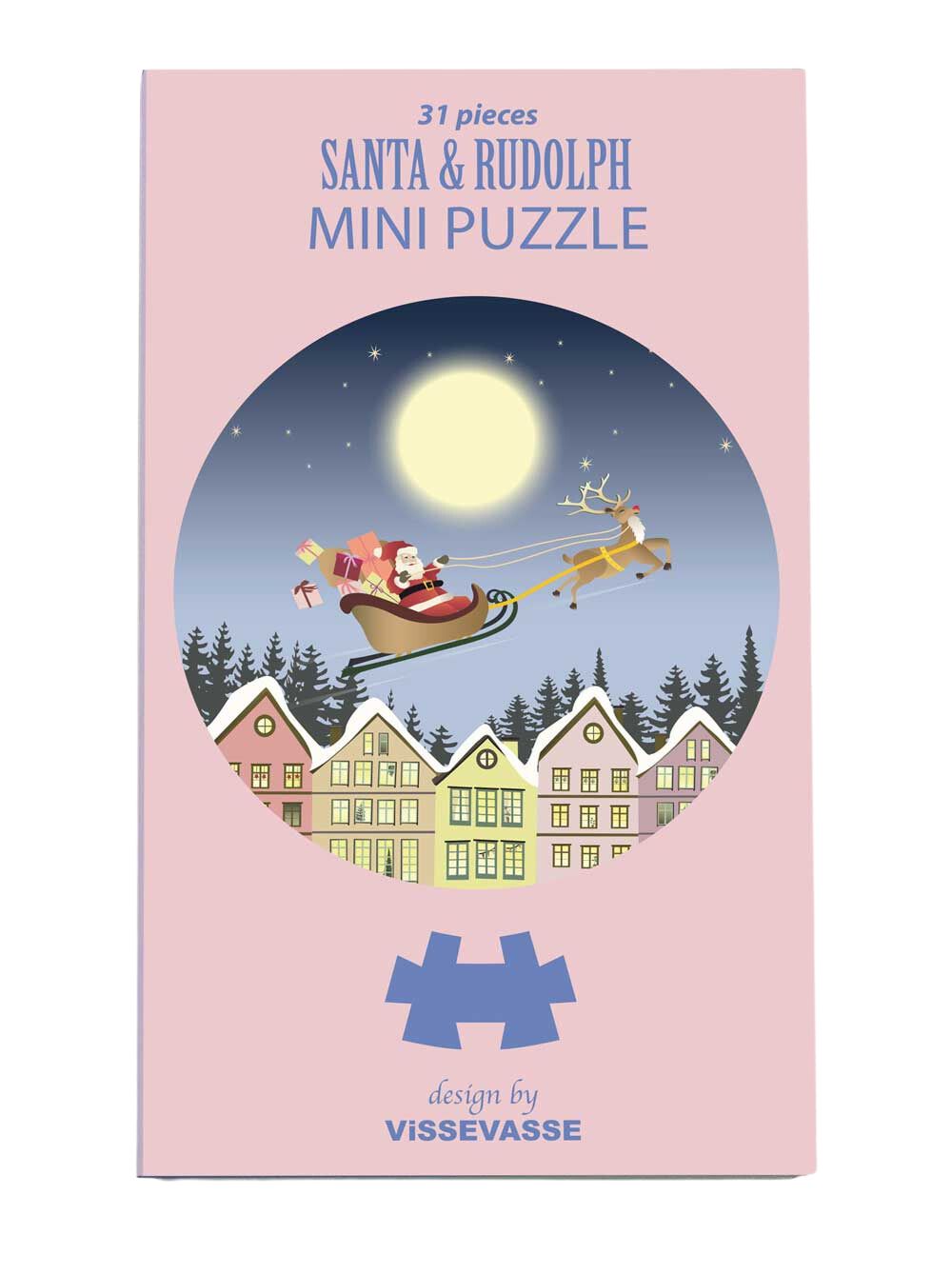 Vissevasse Santa a Rudolph Mini Puzzle