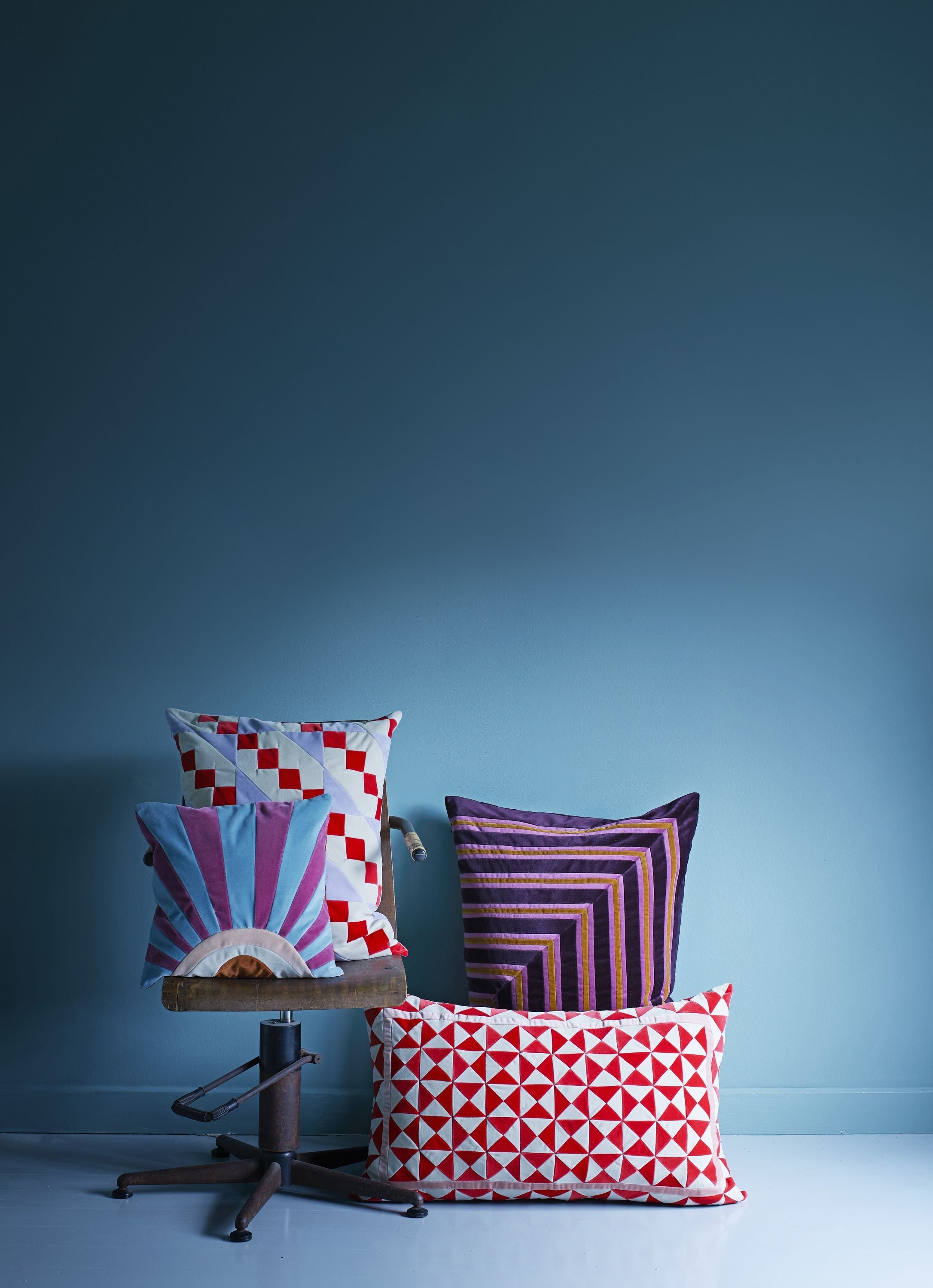 Christina Lundsteen Eliza Cushion 50x50 Cm, Multicolor Denim